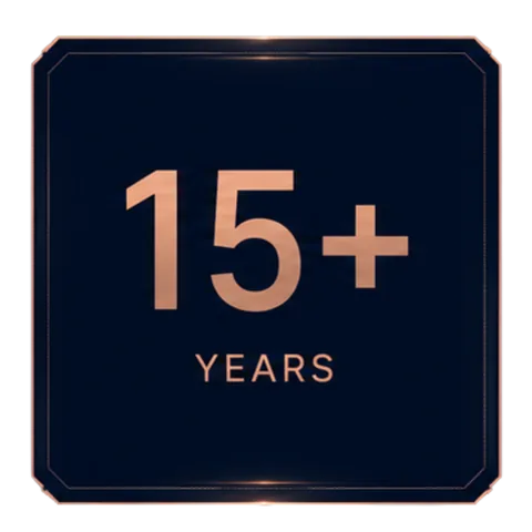 15+ YEARS OF EXPERIENCE trust emblem